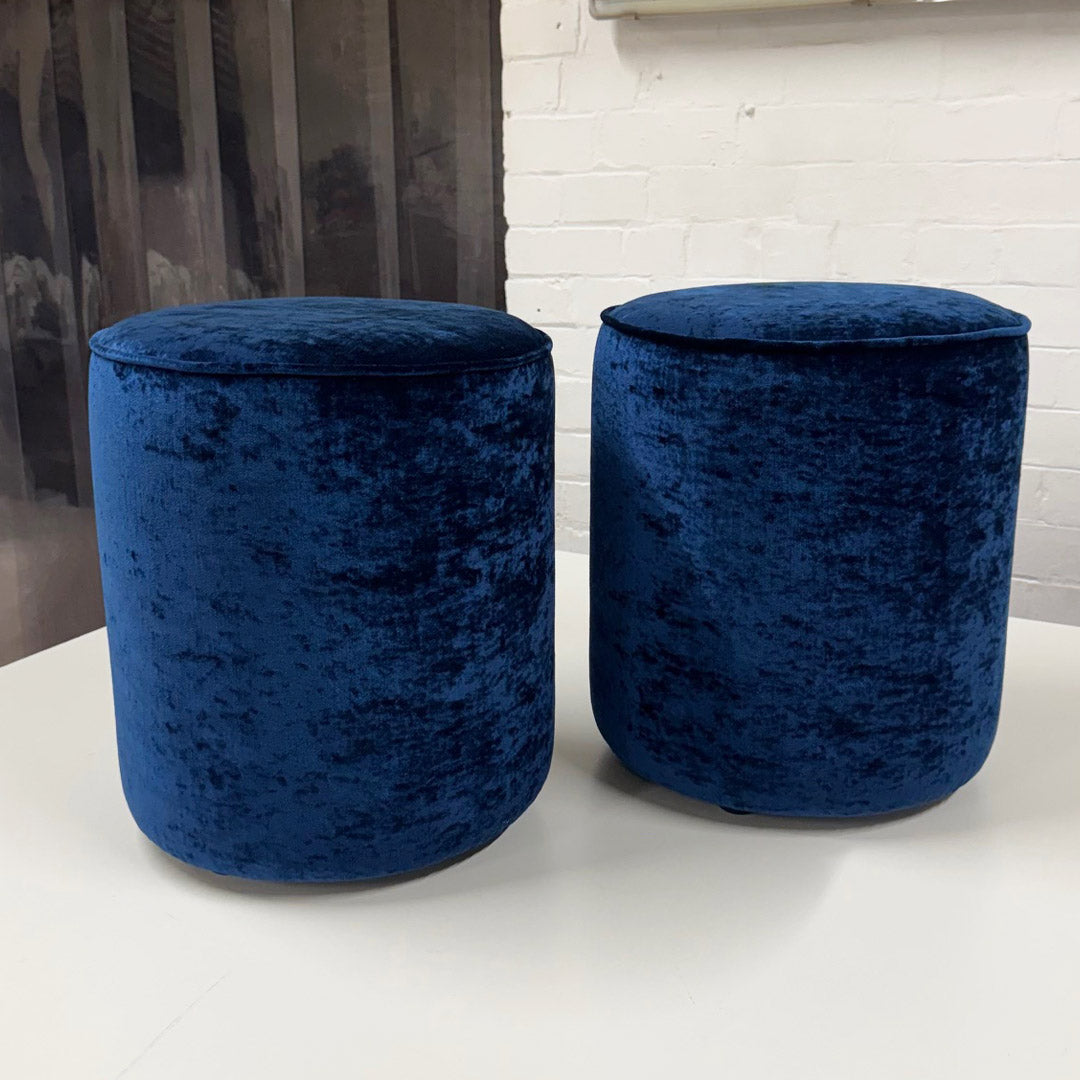 SALE - Pair of Camden Piped Drum stools