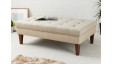 Alberta Shallow Buttoned : Large Coffee Table Stool