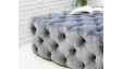 Hackney Buttoned : Deep Buttoned Square Ottoman