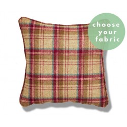 Leather/Idaho Fabric : Square Piped Cushion
