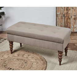 Seville Shallow Buttoned : Shallow Buttoned Bench Stool