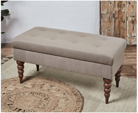 Seville Shallow Buttoned : Shallow Buttoned Bench Stool