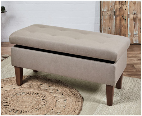 Kensington Shallow Buttoned : Shallow Buttoned Storage Bench