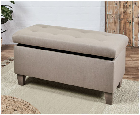 Lexington Shallow Buttoned : Shallow Buttoned Storage Bench