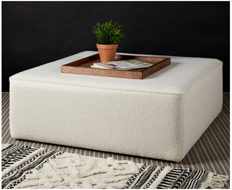 Porto : Square Piped Coffee Table Stool