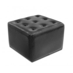 Buttoned Cube Pouffe