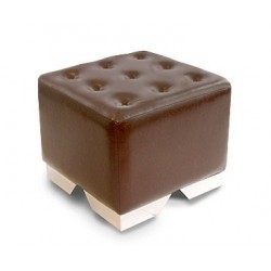 Buttoned Cube Pouffe