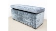 Plain Storage Ottoman with Piping