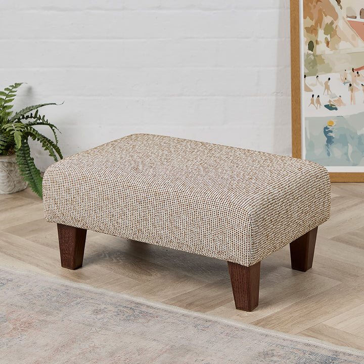 Richmond Small Footstool (Manuel Canovas Menorca Camel) 61 x 41cm