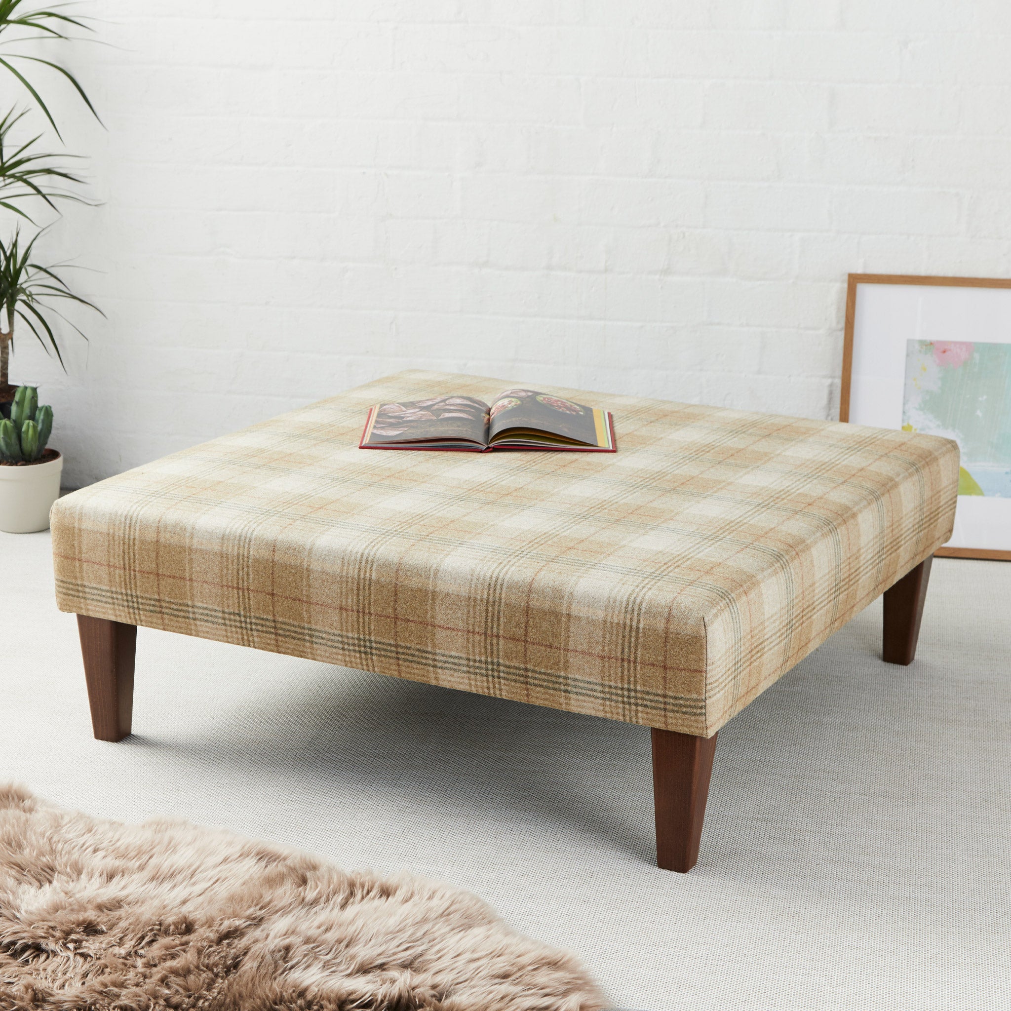 Armitage Large Square Coffee Table Stool