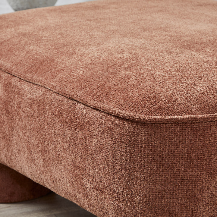 SALE - Braga Ottoman : Round Leg Piped Ottoman