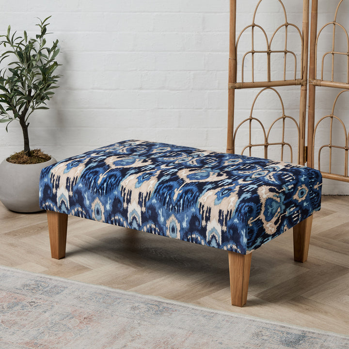 Heritage Coffee Table Stool (Bukhara Indigo) 92 x 61cm