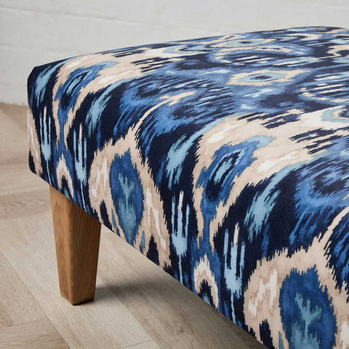 Heritage Coffee Table Stool (Bukhara Indigo) 92 x 61cm
