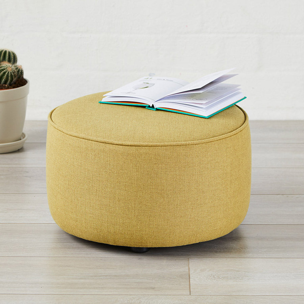 Bespoke Camden Short Piped : Drum Stool with Piping