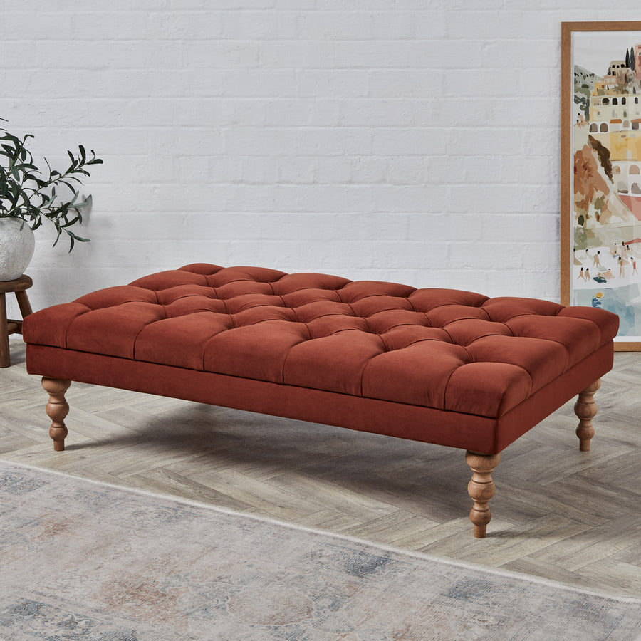 Finchley Deep Buttoned : Large Coffee Table Stool – Footstools & More