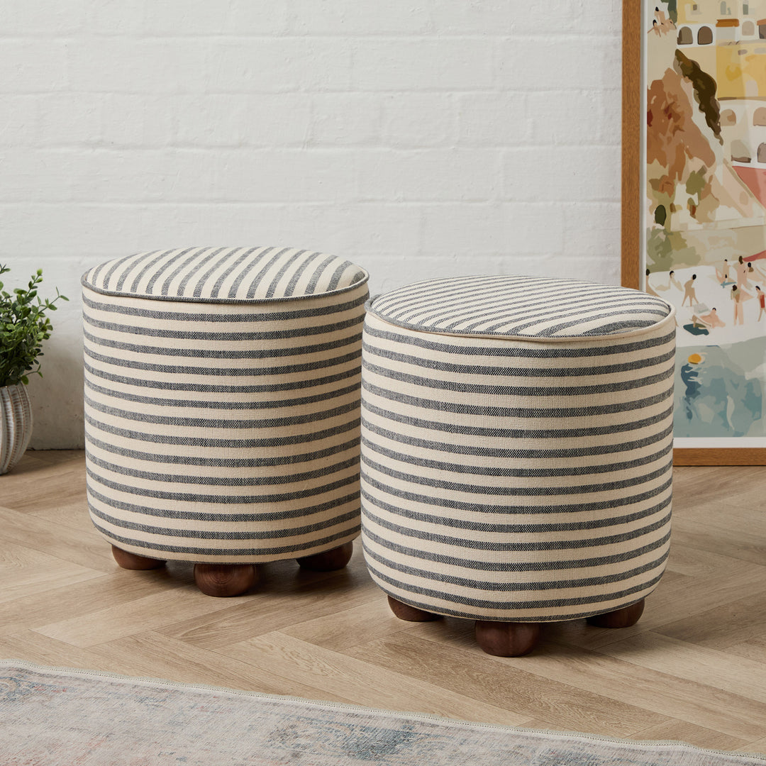 Camden Piped (Guy Goodfellow Olive Sacking Indigo) 38cm Diam