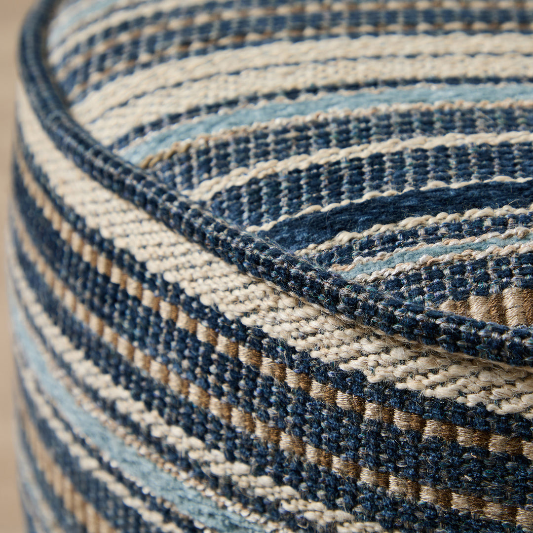 Camden Tall Piped (Osborne & Little Bergeret Weaves Indigo) 38cm Diam