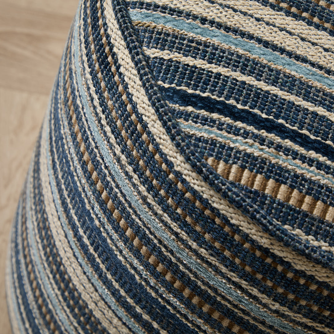 Camden Tall Piped (Osborne & Little Bergeret Weaves Indigo) 38cm Diam