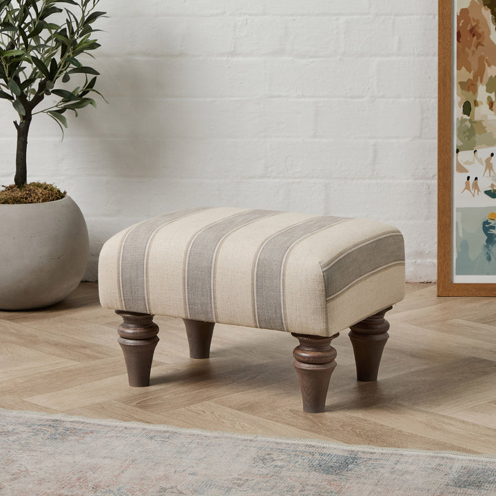 Richmond Small Footstool (Kinburn Taupe) 46 x 33cm