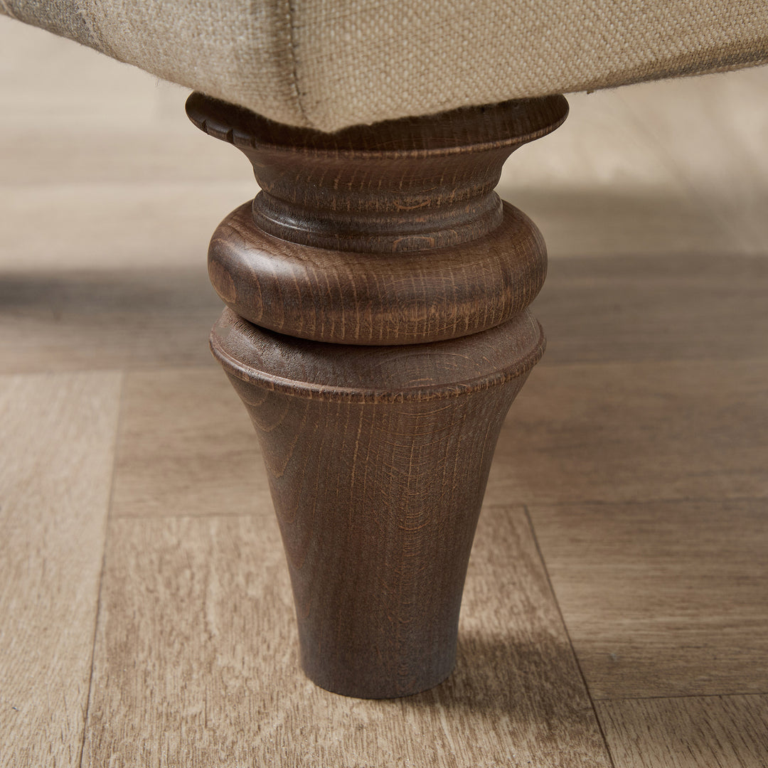 Richmond Small Footstool (Kinburn Taupe) 46 x 33cm