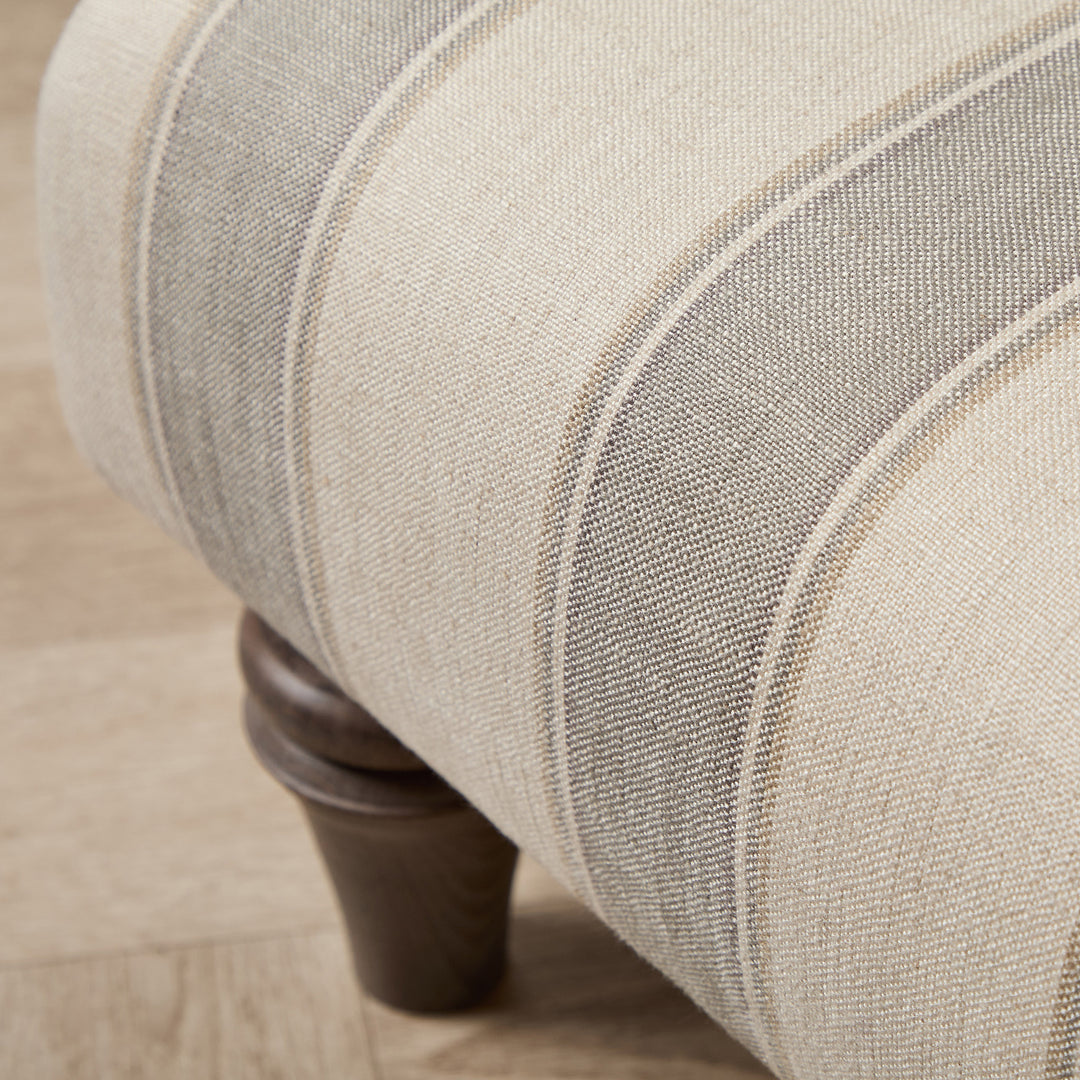Richmond Small Footstool (Kinburn Taupe) 46 x 33cm