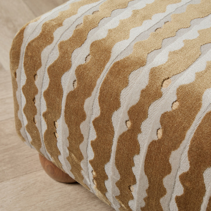 Edward Small Footstool (Elitis Brera Orso) 61 x 41cm