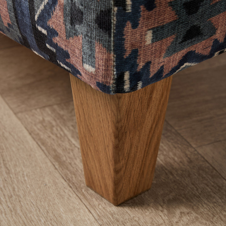 Edward Small Footstool (Exmouth Lagoon kilim) 61 x 41cm