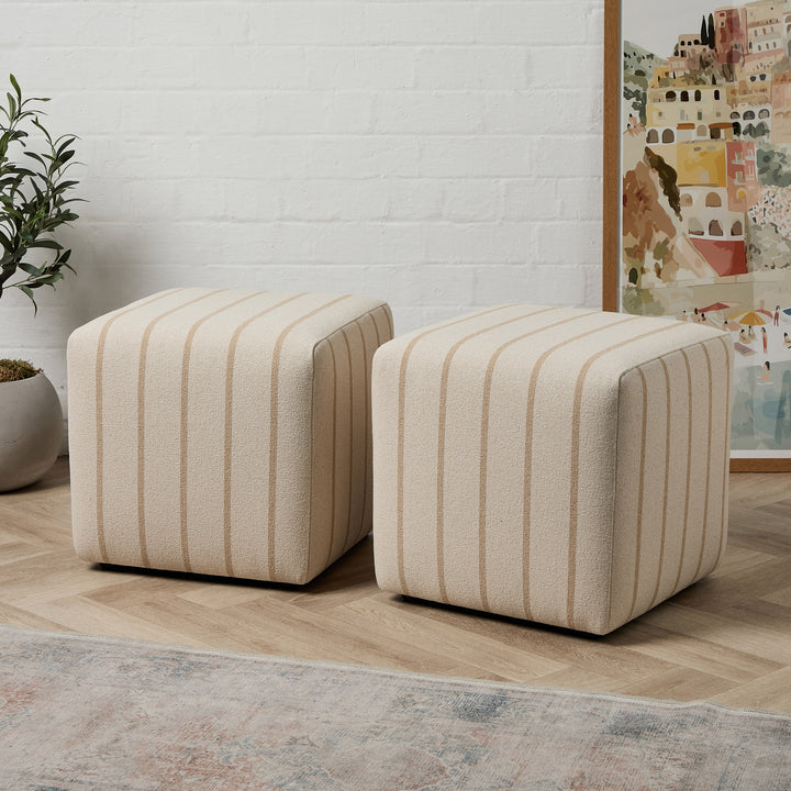 Soho Cube (Hopsack Natural) 46 x 46cm