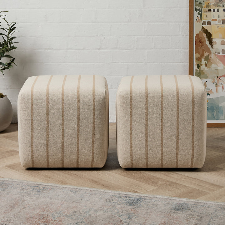 Soho Cube (Hopsack Natural) 46 x 46cm