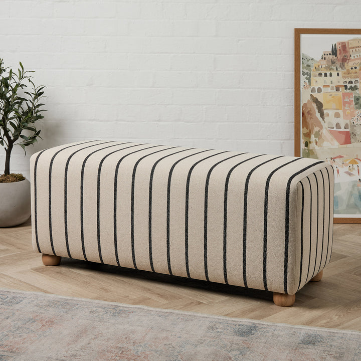 Soho Bench (Hopsack Black) 120 x 46cm