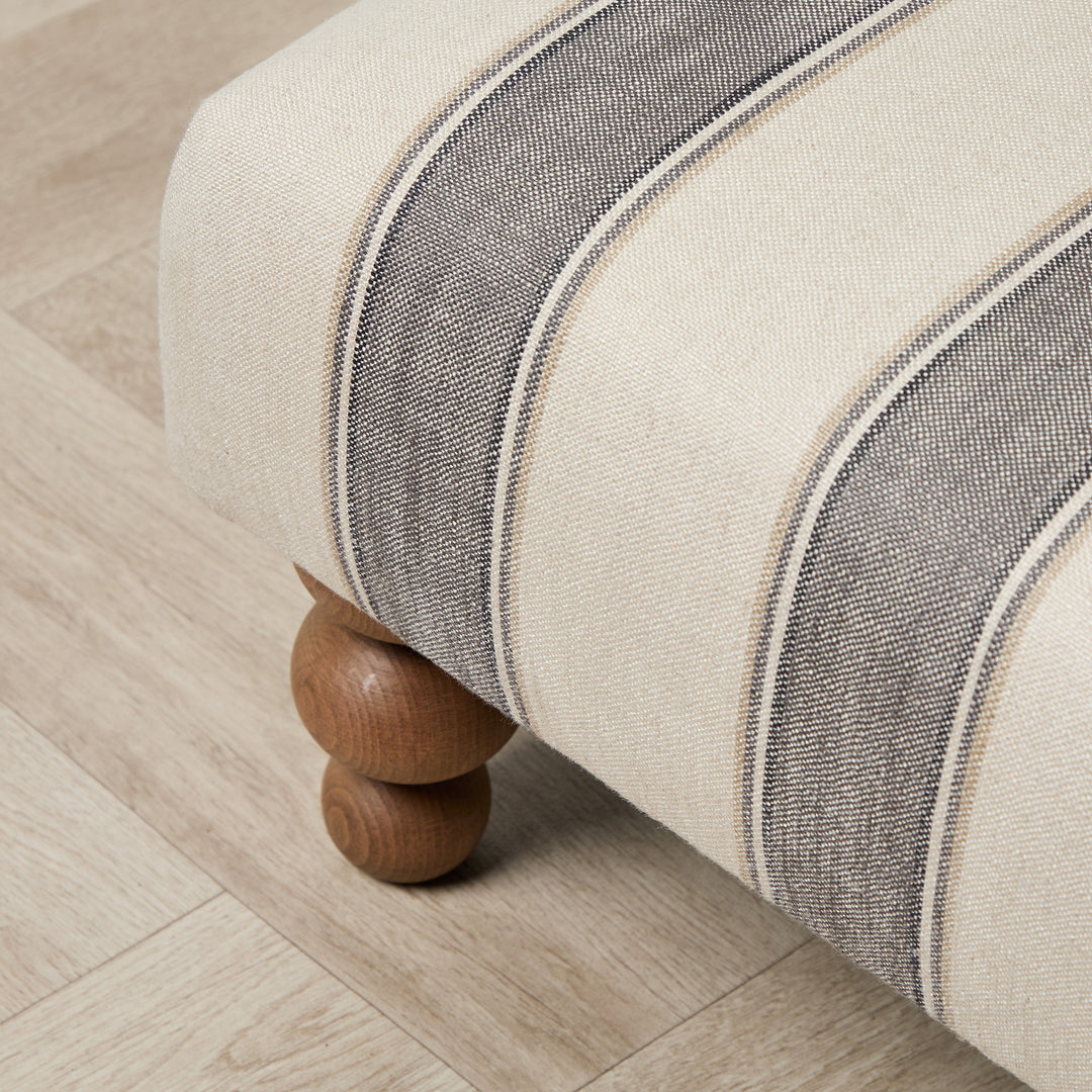 Richmond Small Footstool (Kinburn Taupe) 61 x 41cm