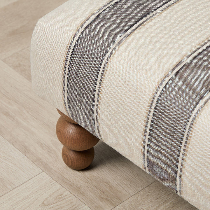 Richmond Small Footstool (Kinburn Taupe) 61 x 41cm