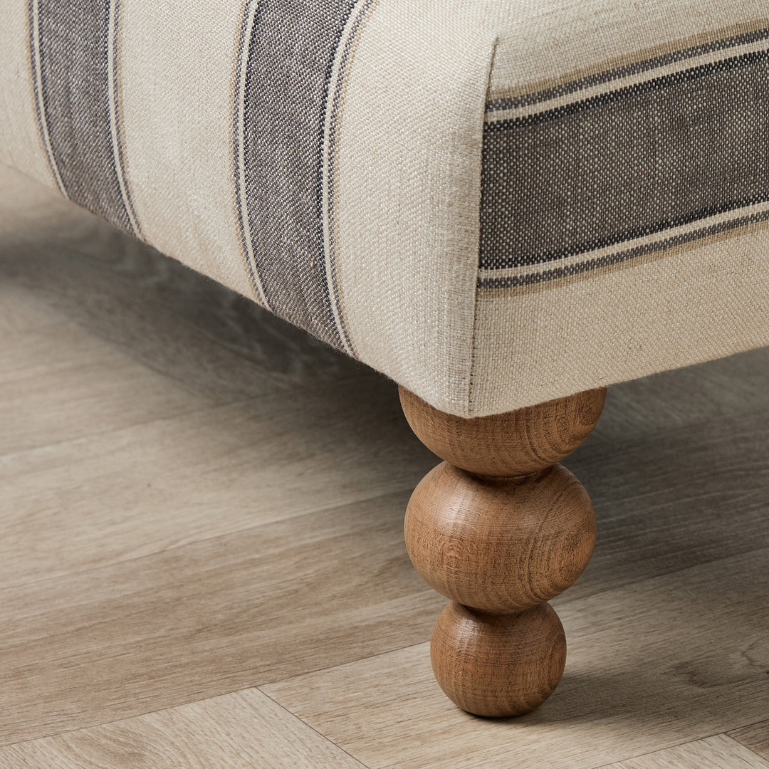 Richmond Small Footstool (Kinburn Taupe) 61 x 41cm