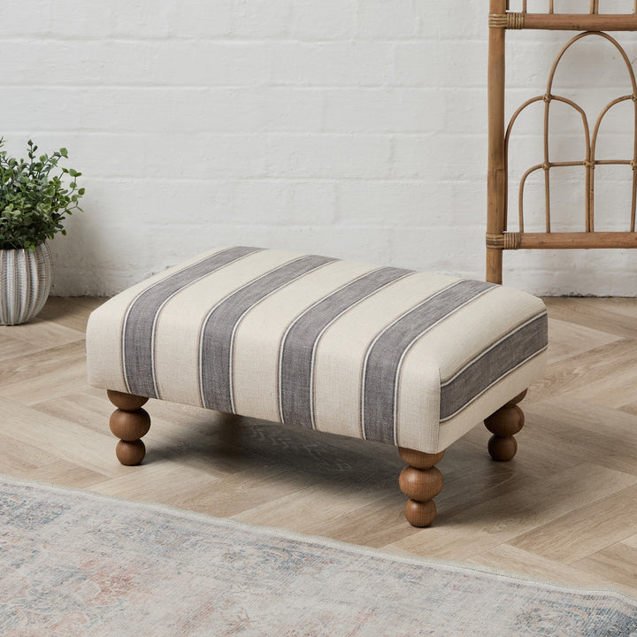Richmond Small Footstool (Kinburn Taupe) 61 x 41cm