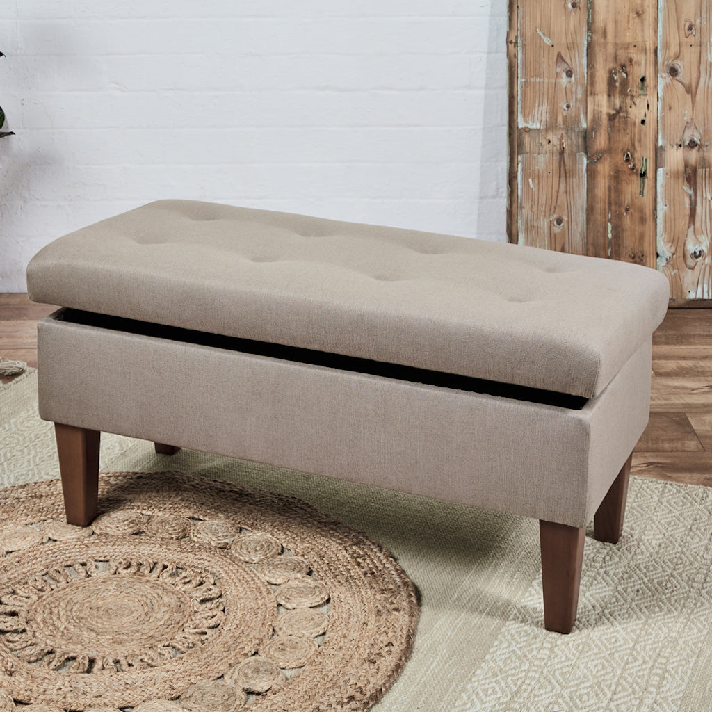 Suppliers Of Kensington Shallow Buttoned : Shallow Buttoned Storage Bench