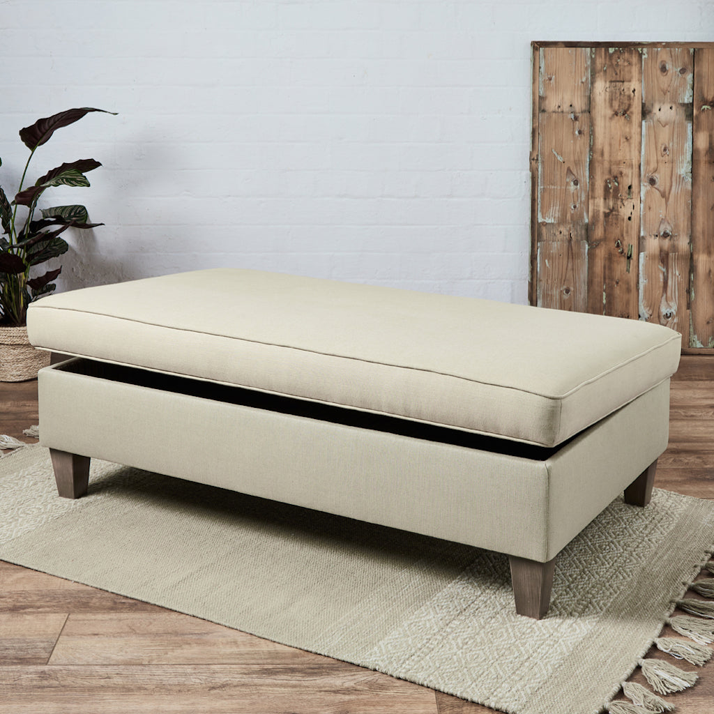 Suppliers Of Kensington Piped : Piped Storage Ottoman