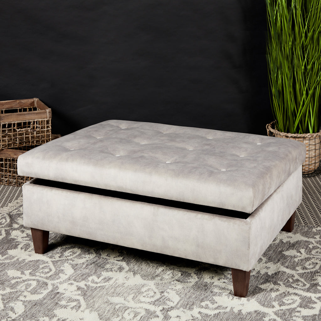 Bespoke Kensington Shallow Buttoned : Shallow Buttoned Storage Ottoman