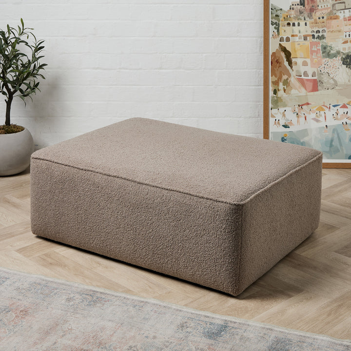 Porto Piped Coffee Table stool (Boho Soft Mink) 102 x 76cm