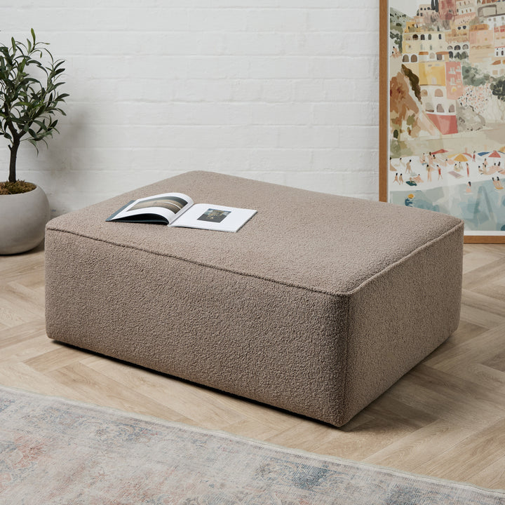 Porto Piped Coffee Table stool (Boho Soft Mink) 102 x 76cm