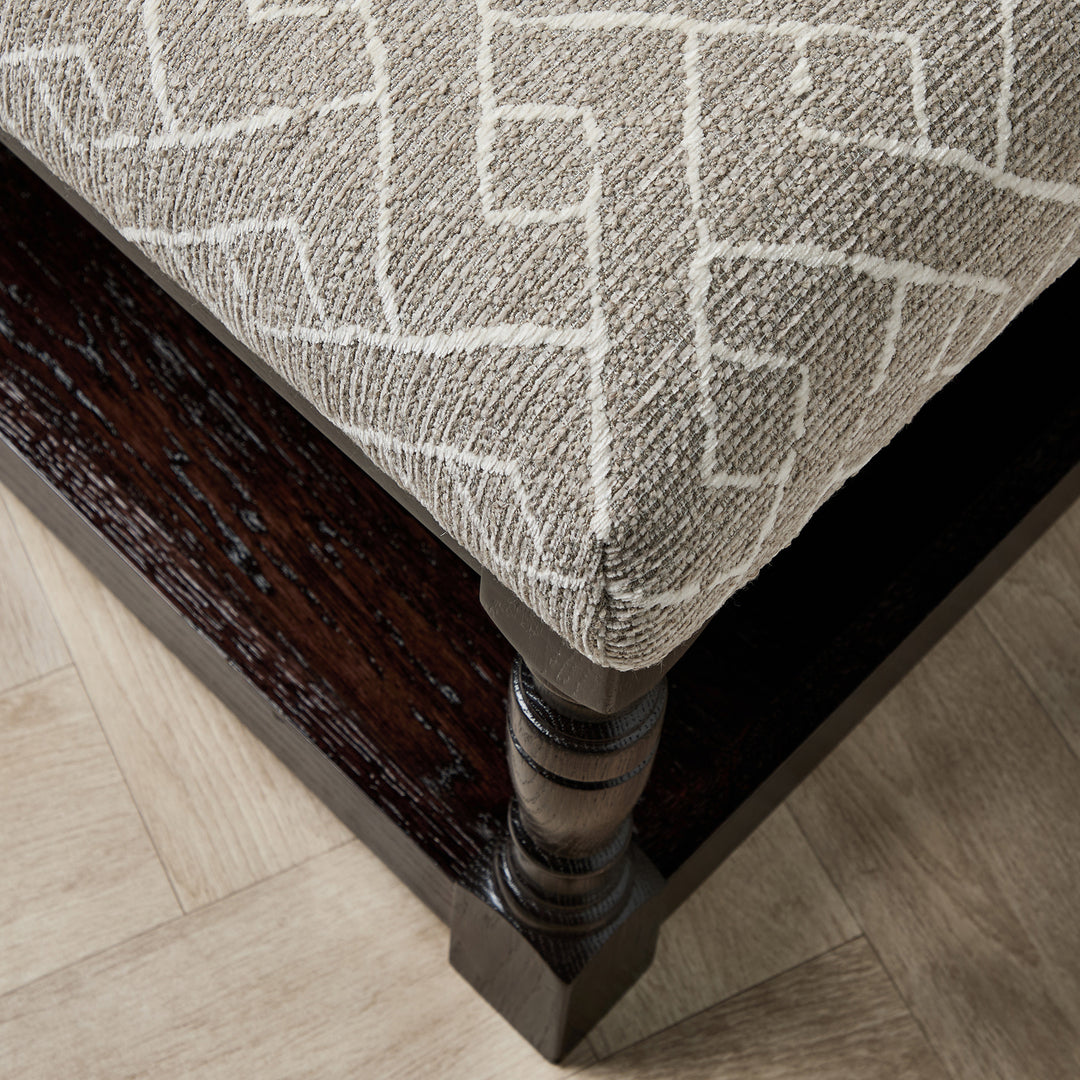 Hamilton Oak Framed Coffee Table Stool (Savuti Clay) 110 x 99cm