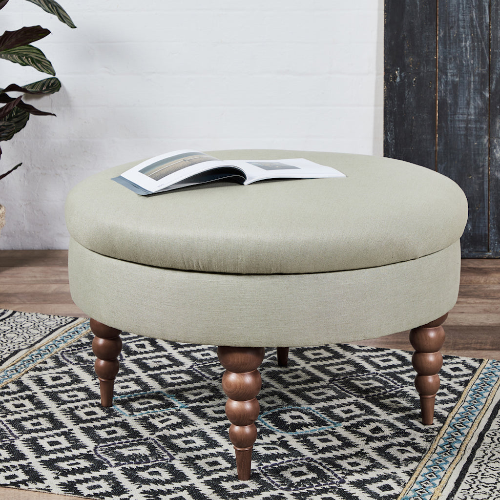 Bespoke Sorento Plain : Circular Footstool