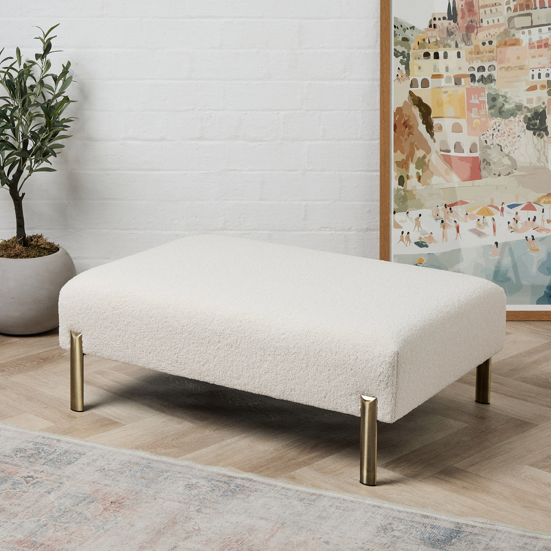 Heritage Coffee Table Stool (Boho Soft ivory) 92 x 61cm