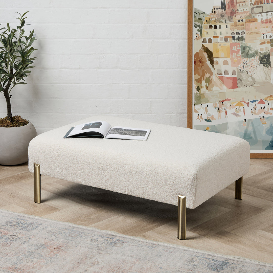 Heritage Coffee Table Stool (Boho Soft ivory) 92 x 61cm