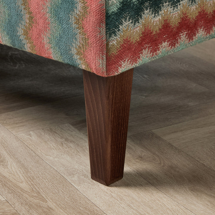 Heritage Coffee Table Stool (Colefax Erin Tomato/Green) 127 x 76cm