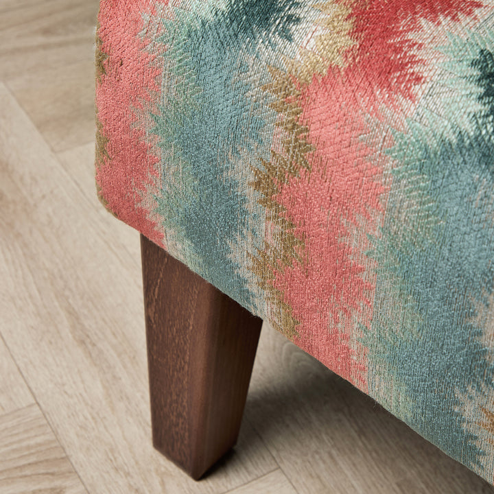 Heritage Coffee Table Stool (Colefax Erin Tomato/Green) 127 x 76cm