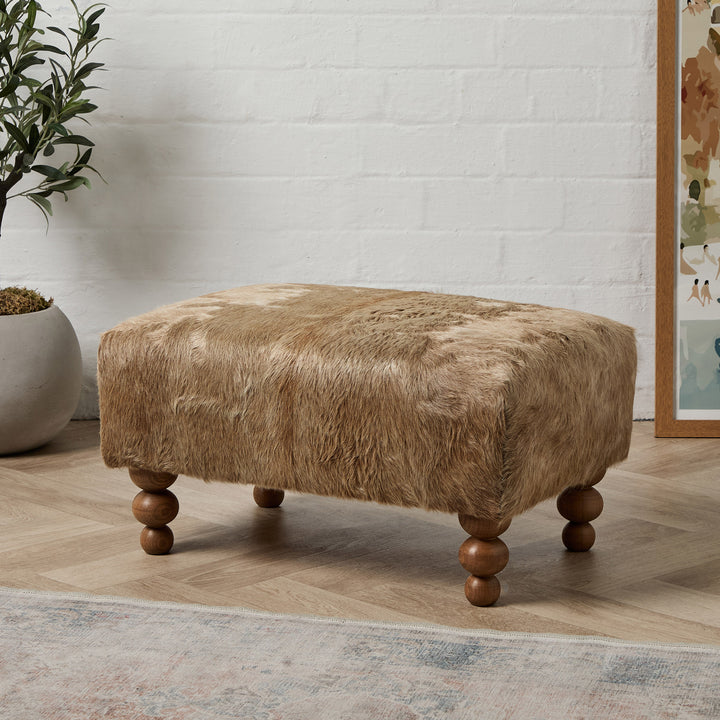 Edward Small Footstool (Cow hide 03) 61 x 41cm