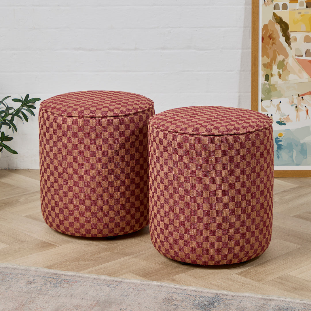 Camden Tall Piped (Damier Brick Check) 38cm Diam