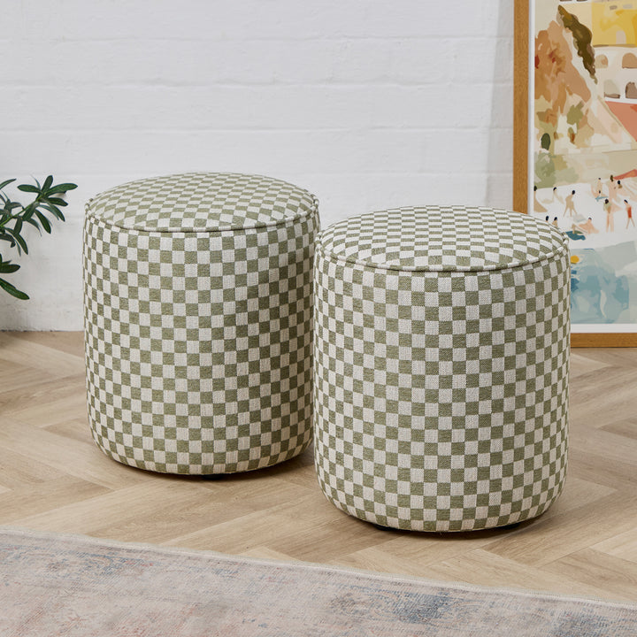 Camden Tall Piped (Damier Sage Check) 38cm Diam