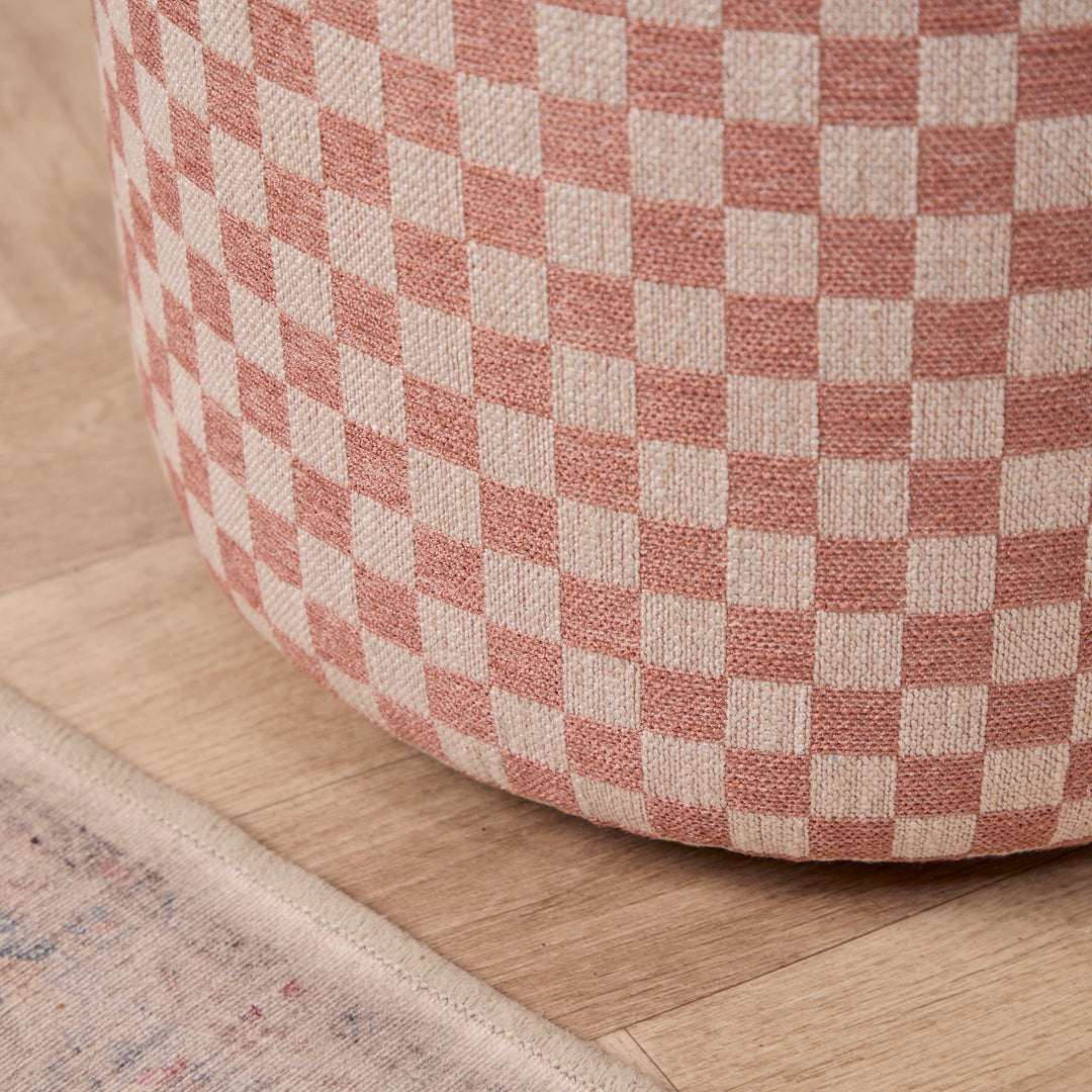 Camden Tall Piped (Damier Terracotta Check) 38cm Diam