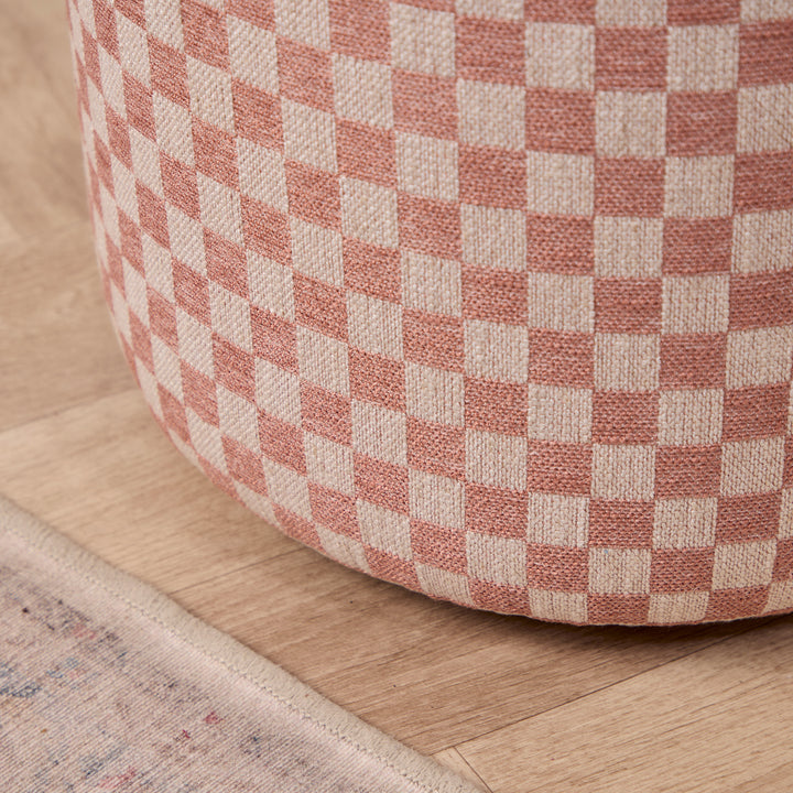 Camden Tall Piped (Damier Terracotta Check) 38cm Diam
